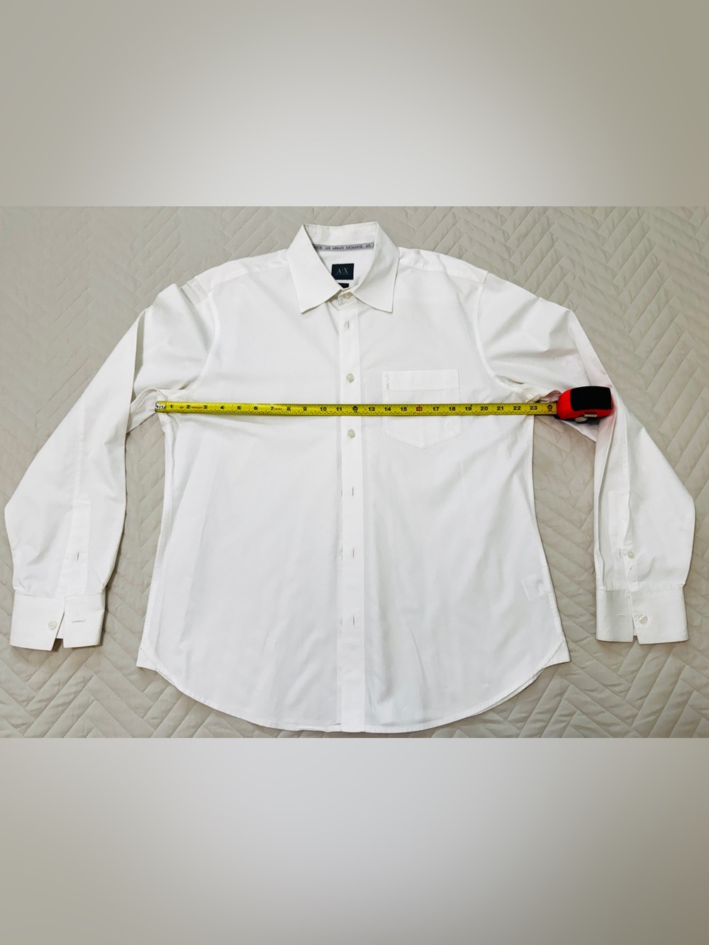 Armani Exchange A/X Men’s White Button Down Dress Shirt Regular Fit Size L - Picture 15 of 15